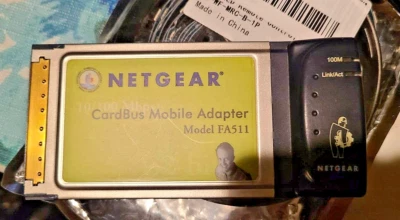 NETGEAR 10/100 Mbps 32-Bit CardBus Mobile Adapter - FA511 - Image 1 of 2