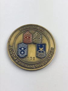 US European Command EUCOM Headquarters Command Sergant Major Challenge Coin - Picture 1 of 6