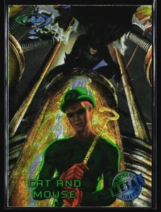 B30s Batman Forever 1995 Dc Comics Fleer Metal #21 Riddler Cat And Mouse - Picture 1 of 2