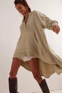 Free People North Sweatshirt Hoodie Tunic Top Oversized Slouchy Cotton XS 277447 - Picture 1 of 10