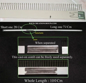 Cast-on Comb Set for 6mm Brother Empisal KH160 & Studio MK70 Knitting Machine - Picture 1 of 2