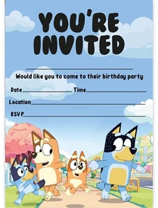 Children Party Invites Kids Birthday Party Invitations - Dog Theme Invites - Picture 1 of 3