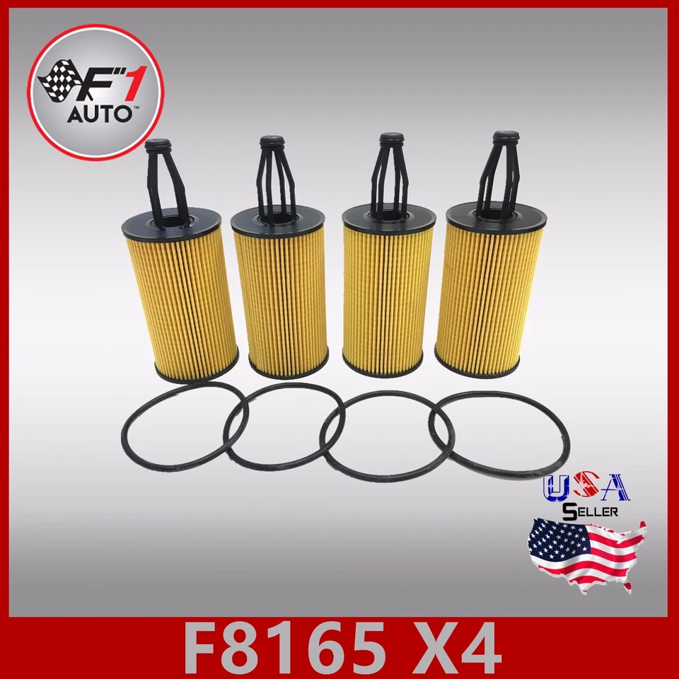 F8165(X4PCS) PREMIUM OIL FILTER for MERCEDES-BENZ CL550 CL63 AMG CLS400 - Image 1 of 4