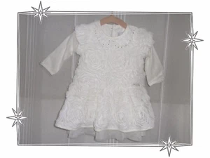 A - Superbe Robe Habillée Crème Catimini Taille 6 Mois Neuve - Imagen 1 de 9