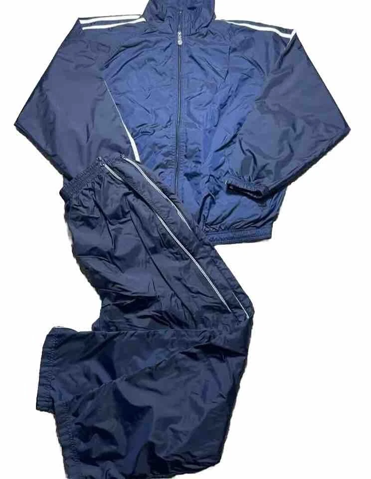 De Colección Años 90 Ivy Crew Sport Y2K Cortavientos Chándal Deportivo Sudadera Talla L Azul Marino Foto 1 de 4