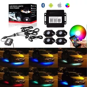 OCPTY 4x Pod RGB LED Luz de Roca Inalámbrico Bluetooth Controlador de Música EE. UU. - Imagen 1 de 1