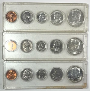 1964, 1965 and 1966 US Mint sets in Holders - Picture 1 of 3