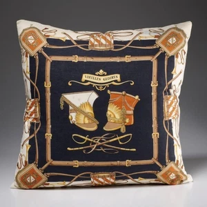 Svad Dondi Hermes Stil Französisch Militär Trommler Quadrat Dekokissen Kissen 15" - Bild 1 von 6