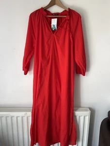 BNWT M&S MARKS AND SPENCER Cotton Beach Kaftan Tunic Cover Up Dress M 12 14 - Picture 1 of 5