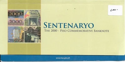 Philippines: 2000 Piso Commemorative Banknote, UNC (63634) - Image 1 of 3