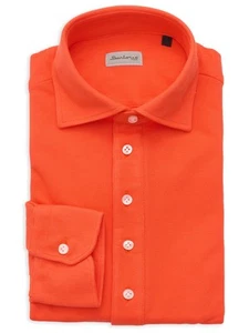 SARTORIO Napoli by KITON Orange Cotton Pique Polo Shirt NEW - Picture 1 of 6