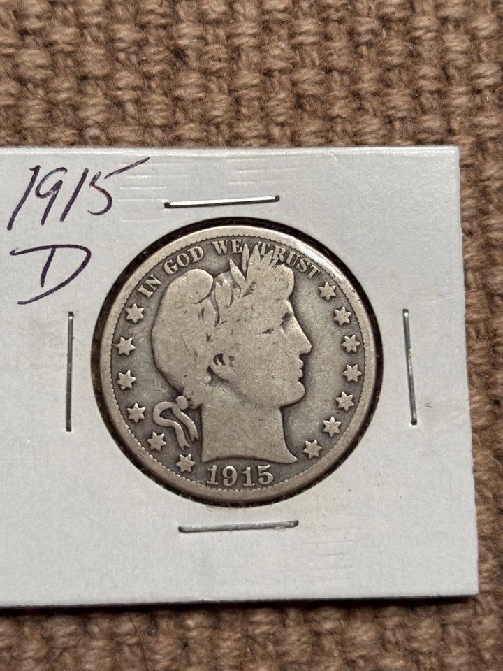 1915 D Barber Half Dollar  - Image 1 of 2