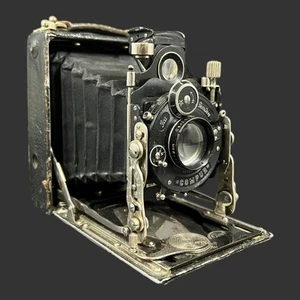 Vtg ICA Cupido 75 Compur Folding Film Camera w Carl Zeiss Jena Lens 12CM #446048 - Picture 1 of 20
