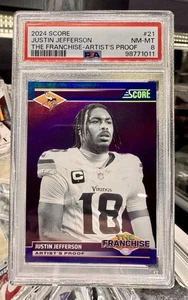 2024 Score - The Franchise Justin Jefferson Artist’s Proof #’d /35 POP 1 PSA - Bild 1 von 6
