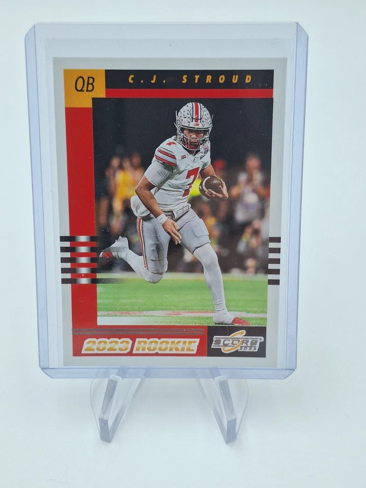 C.J. STROUD RC - 2023 Panini Score NFL - 2003 Throwback Rookie - Ohio State #2 - Image 1 of 4