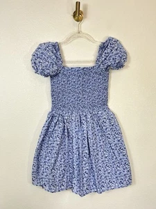 Janie and Jack Puff Sleeve Floral Big Gig Smocked Ruffled Sundress Size 14 - Picture 1 of 9