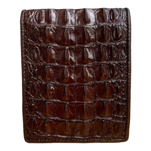 Portafogli Bifold in Alligatore Originale per Uomo, Portafoglio Uomo in Vero Coccodrillo (Alliga... - Foto 1 di 7