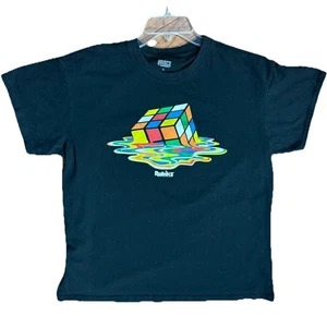 Camiseta Rubiks Cube Melting Gráfico Talla L Negra - Imagen 1 de 2