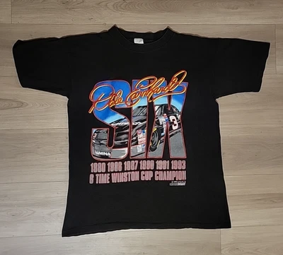 RARE VTG 90s SPORTS IMAGE Dale Earnhardt 6 Time Champion Single Stitch L T-Shirt - Image 1 of 4