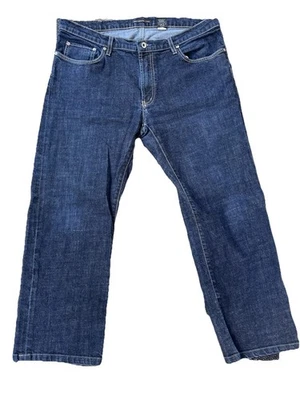 John Varvatos Jeans Mens 36x27 Blue JV702 Slim Straight Mid Rise Dark Wash Denim - Image 1 of 4