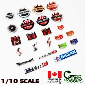 Emblema a escala artesanal NISSAN de radiocontrol 1/10 insignia accesorios realistas deriva del automóvil - Imagen 1 de 34