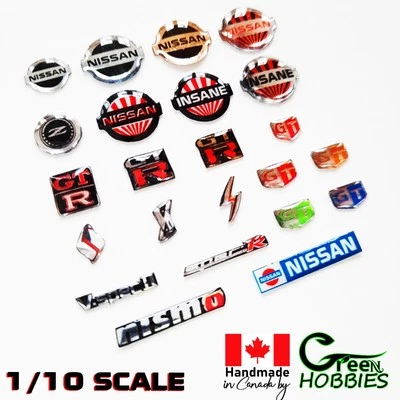 RC 1/10 NISSAN Handcrafted  Scale Emblem Badge Realistic Accessories Car Drift - Image 1 of 4
