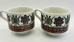 2 Broadhurst Romany Tea / Coffee Cup By Kathie Winkle Ironside Replacement Spare - Picture 1 of 15