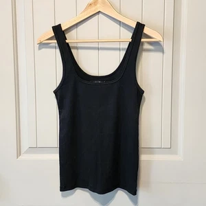 NUEVA Camiseta sin mangas de colección Y2K Abercrombie & Fitch para mujer acanalada negra talla M - Imagen 1 de 5