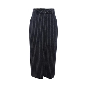 N8857 GONNA MIDI EMMA&GAIA WINTER WOMAN PINSTRIPE SKIRT - Picture 1 of 4
