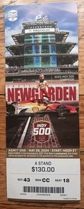2024 Indianapolis Indy 500 Ticket Stub Josef Newgarden geknickt - Bild 1 von 3