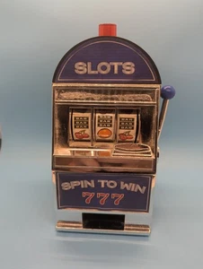 Mini máquina tragamonedas banco luces y sonidos de una máquina tragamonedas real jackpot - FUNCIONA - Imagen 1 de 6