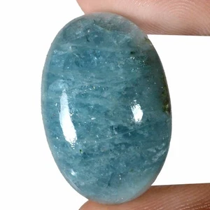 26.50 Cts 100% Natural Sky Blue Santamaria Aquamarine Cabochon Gemstone FE01 - Picture 1 of 2