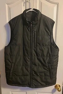 Original Weatherproof Vintage Men's Reversible Black Gray Puffer Vest Size XL - Picture 1 of 8