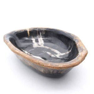 26cm Petrified Wood Bowl 1476g Crystal Natural Mineral Hand Carved Gemstone AAA - Picture 1 of 5