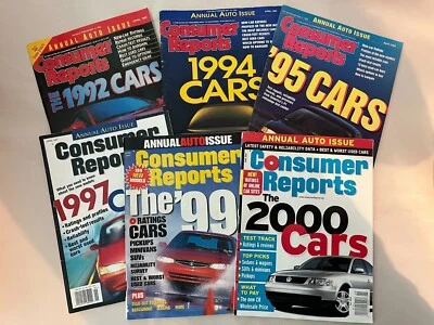 1992 1993 1994, 1995-1999, 2000 Consumer Reports Annual Auto Issues-New cars - Imagem 1 de 3