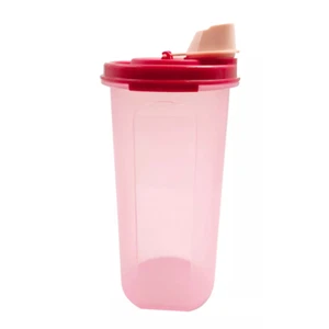 Tupperware Pink Plastic Large Stor & Pour Liquid Milk Cream Container 650ml - Picture 1 of 16