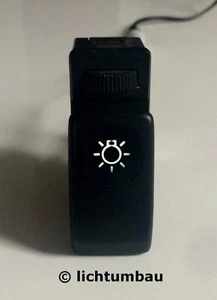 VW Golf 2 Lichtschalter 8-polig BLAU ROT WEISS LED Wunschfarbe alte ZE - Bild 1 von 4