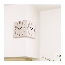 Corner Wooden Wall Clock Creative Clock Home Decor Modern Art Interior Gift 