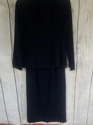 Traje Falda Plaza South Azul Marino Para Mujer Pequeño Plateado Rayas Brillante Largo 4 Como 6\\\ Foto 1 de 4