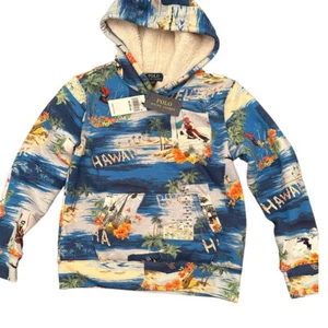 Ralph Lauren Childrenswear Boys Tropical Ski Print Fleece Hoodie Style BNWT - Picture 1 of 4