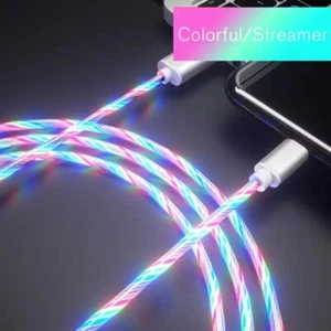 GLOW IN THE DARK light-up LED USB Data Cable charger FOR Apple iPhone X 8 7 6 5s - Picture 1 of 1