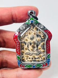 Khunpaen Prai Kuman Lp tim embed gold takrut charm love attraction wealth amulet - Picture 1 of 23