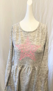 💗 Circo Gray Dress w/ Pink Star Girls Size XL (14/16) 486 - Picture 1 of 11