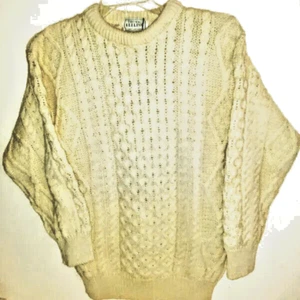 Aran Isles Irish Fisherman's Knit Sweater by Thomas Keeling Collection - Picture 1 of 5