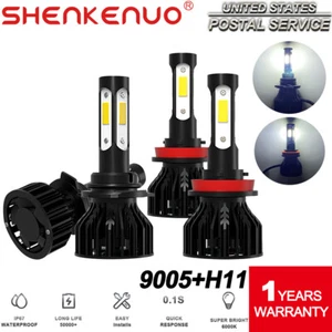 LED Headlight High Low Beam Bulbs Kit For Dodge Durango 2011-2013 6000K Combo - Imagen 1 de 9