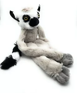 Lemur Affe mit Klett Plüschtier Kuscheltier Stoff Tier 43cm Grau - Bild 1 von 2