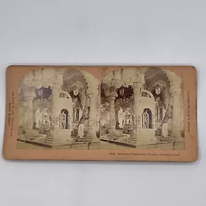 Stereograph Photo Bombay India Interior Babulnath Temple Man Building Antique Pi - Picture 1 of 6