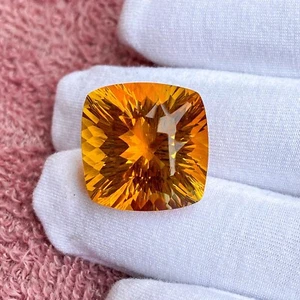 Natural Citrine Cushion Concave Cut 27.25 Ct. Loose Gemstone For Making Jewelry - Picture 1 of 3