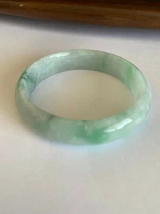 55 mm echter natürlicher grüner burmesischer Jadeit Armreif - Bild 1 von 4