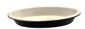 Plato para hornear vintage de gres ovalado marrón gratinado Le Creuset # 24 Francia Au - Imagen 1 de 4